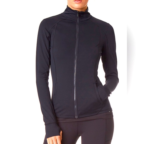 x by Gottex Tops - X by Gottex zip up Jacket Medium Black